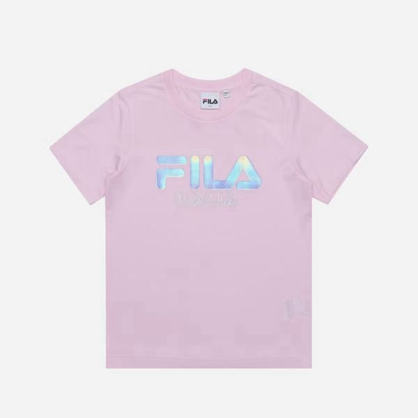 Camisetas Manga Corta Fila Niñas Rosas - Prism Logo S/S - España 598043JXE